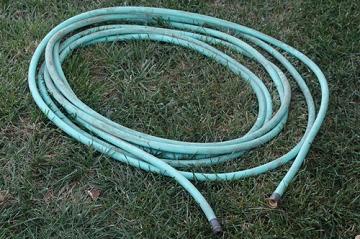 hose drained and coiled